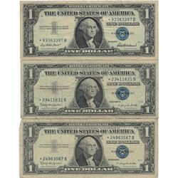 1957 $1 Star Note Silver Certificate Currency Lot of 5