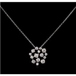 0.84 ctw Diamond Necklace - 14KT White Gold