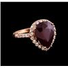 Image 1 : 7.57 ctw Ruby and Diamond Ring - 14KT Rose Gold