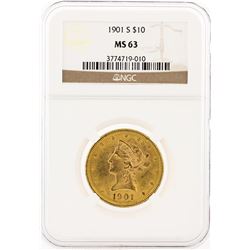 1901-S NGC MS63 $10 Liberty Head Eagle Gold Coin