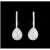 Image 1 : 0.96 ctw Diamond Earrings - 14KT White Gold