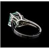 Image 3 : 2.77 ctw Emerald and Diamond Ring - 14KT White Gold