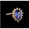 Image 1 : 2.68 ctw Tanzanite and Diamond Ring - 14KT Yellow Gold