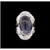 Image 2 : Sterling Silver 22.04 ctw Tanzanite Ring