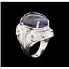 Image 3 : Sterling Silver 22.04 ctw Tanzanite Ring