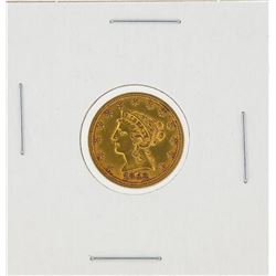 1852 $2.50 AU Liberty Head Quarter Eagle Gold Coin