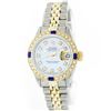 Image 1 : Rolex 14KT Two-Tone Diamond and Sapphire DateJust Ladies Watch