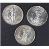 Image 1 : 1941-D, 1942 & 1945 WALKING LIBERTY HALF DOLLARS CHOICE BU  NICE COINS