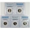 Image 1 : (5) JEFFERSON NICKELS PCGS PR-69 DCAM