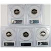 Image 2 : (5) JEFFERSON NICKELS PCGS PR-69 DCAM