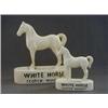 Image 1 : TWO WHITE HORSE SCOTCH WHISKEY FIGURES, of plaster compound, height 22cm and 14cm (2)  30-40...