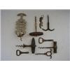 Image 1 : A HENSHALL TYPE CORKSCREW, c.1820, a 'Zig Zag' corkscrew, a Georgian straight pull corkscrew and...