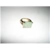 Image 1 : 14K GOLD RING WITH VERY BEAUTIFUL LARGE SQUARE CUT JADE CENTER STONE TOTAL WEIGHT IS 7.75g STAMPED *