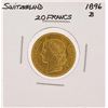 Image 1 : 1896B Switzerland 20 Francs Gold Coin