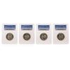 Image 1 : Set of (4) Franklin Half Dollar Coins PCGS Graded MS65