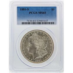 1881-S $1 Morgan Silver Dollar PCGS Graded MS65