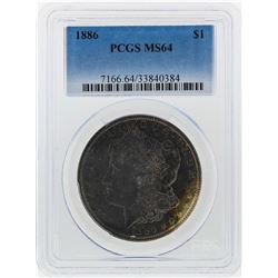 1886 $1 Morgan Silver Dollar PCGS Graded MS64