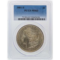 1881-S $1 Morgan Silver Dollar PCGS Graded MS63