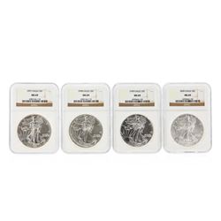 1997-2000 $1 American Silver Eagle Coin Set NGC MS69