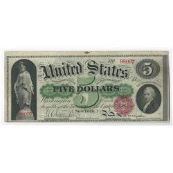 1863 $5 Large Size Legal Tender New Series Note