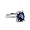 Image 1 : 14KT White Gold 3.48ct Tanzanite and Diamond Ring