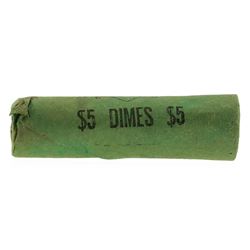 Roll of (50) 1964 Brilliant Uncirculated Roosevelt Dimes