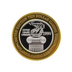 .999 Silver Atlantis Casino Resort Reno, NV $10 Casino Gaming Token Limited Edit