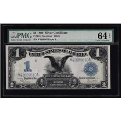 1899 $1 Black Eagle Silver Certificate PMG Graded CU64 EPQ