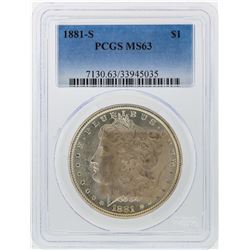 1881-S $1 Morgan Silver Dollar PCGS Graded MS63