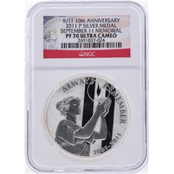 2011-W 9/11 10th Anniversary Silver Medal NGC PF70 Ultra Cameo