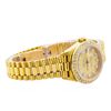 Image 3 : Ladies 18KT Yellow Gold Rolex President Watch with Diamond Bezel & Dial