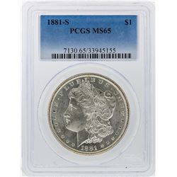 1881-S $1 Morgan Silver Dollar PCGS Graded MS65