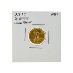 1987 $5 1/10 oz. American Eagle Gold Coin