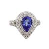 Image 2 : 14KT White Gold 2.15ct Tanzanite and Diamond Ring