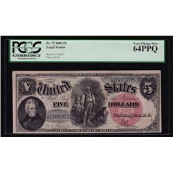 1907 $5 Woodchopper Legal Tender Note PCGS Very Choice New 64PPQ