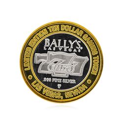 .999 Silver Bally's Las Vegas, Nevada $10 Casino Gaming Token Limited Edition