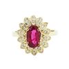 Image 2 : 14KT Yellow Gold 1.58ct Pink Tourmaline and Diamond Ring