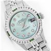 Image 1 : Womens Rolex Stainless Steel Diamond and Emerald Datejust Wristwatch