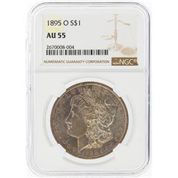 1895-O $1 Morgan Silver Dollar Coin NGC Graded AU55