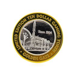 .999 Silver Golden Gate Las Vegas, Nevada $10 Casino Gaming Token Limited Editio
