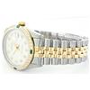 Image 8 : Mens Rolex Two Tone Emerald and Diamond Datejust Wristwatch
