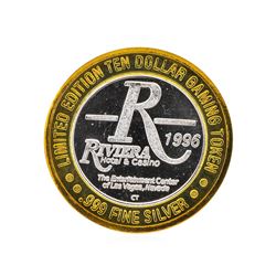 .999 Silver Riviera Hotel & Casino Las Vegas, NV $10 Casino Token Limited Editio
