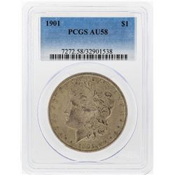 1901 $1 Morgan Silver Dollar PCGS Graded AU58
