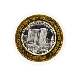 .999 Silver The Venetian Las Vegas, Nevada $10 Casino Gaming Token Limited Editi