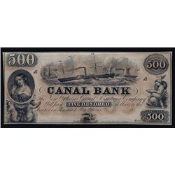 1800s $500 The New Orleans Canal & Banking Company Obsolete Note