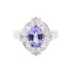 Image 2 : 14KT White Gold 1.67ct Tanzanite and Diamond Ring