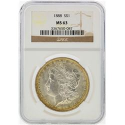 1888 $1 Morgan Silver Dollar NGC Graded MS63