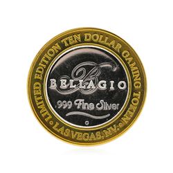 .999 Silver Bellagio Las Vegas, Nevada $10 Casino Gaming Token Limited Edition
