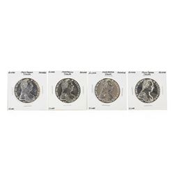 Set of (4) 1780 Silver Maria Theresa Restrike Coins