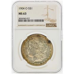 1904-O $1 Morgan Silver Dollar NGC Graded MS63